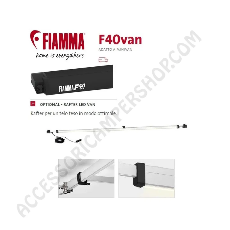 Tendalino F40VAN 210 Deep Black per minivan | Accessoricampershop.com