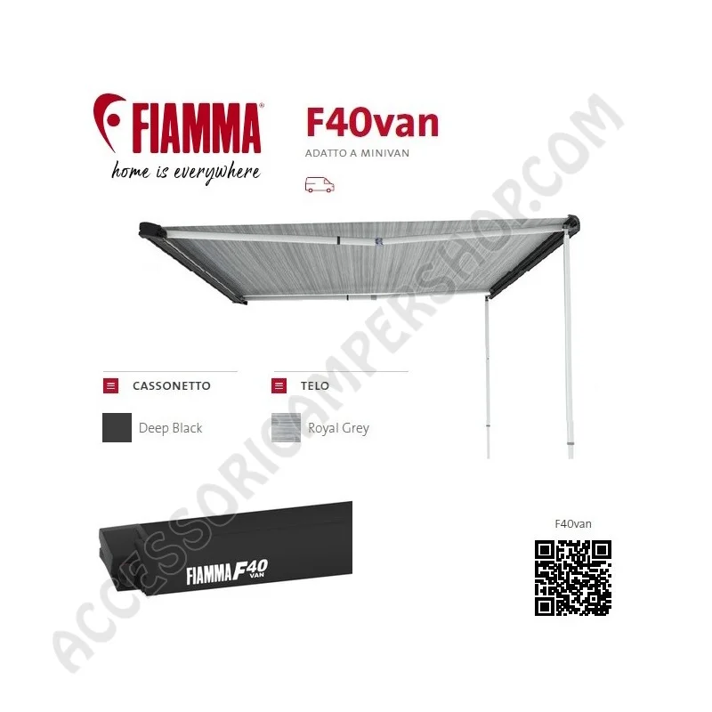 Tendalino F40VAN 270 Deep Black per Minivan | Accessoricampershop.com