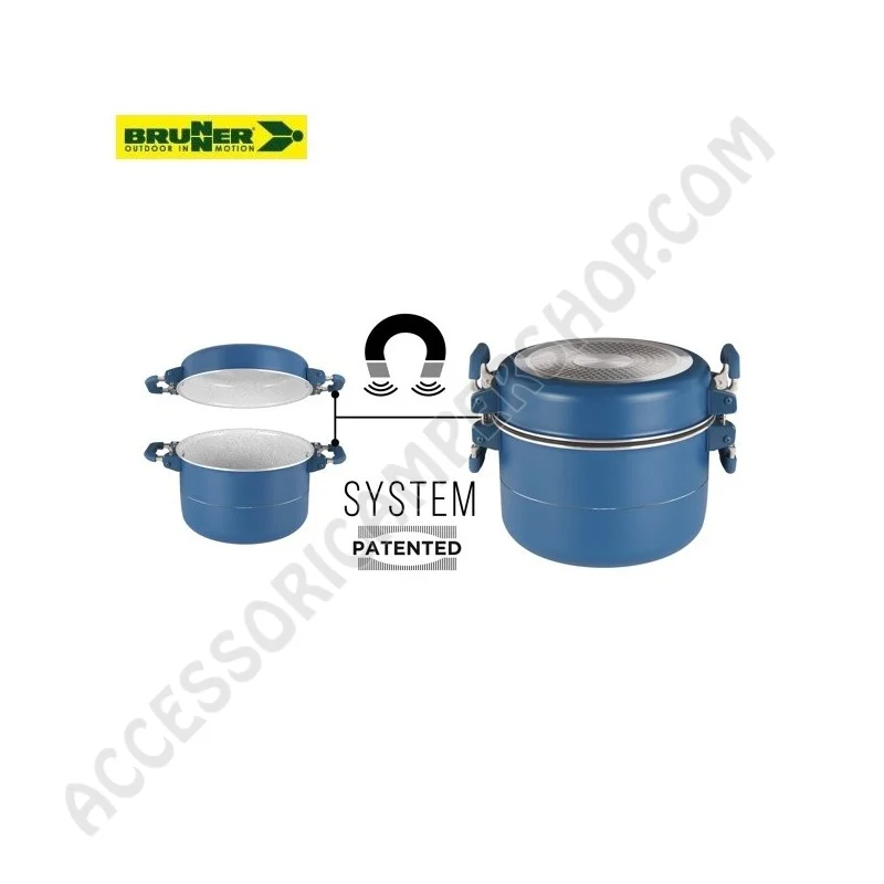 Popote Alluminio Antiaderente Carezza 7+1 Ø 24 | Accessoricampershop.com