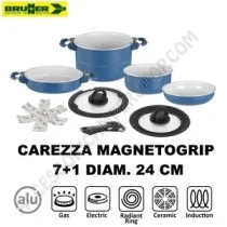 Popote Alluminio Antiaderente Carezza 7+1 Ø 24 | Accessoricampershop.com