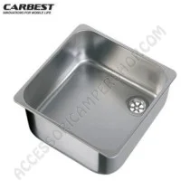 Lavello Carbest Quadrato Inox Opaco | Accessoricampershop.com