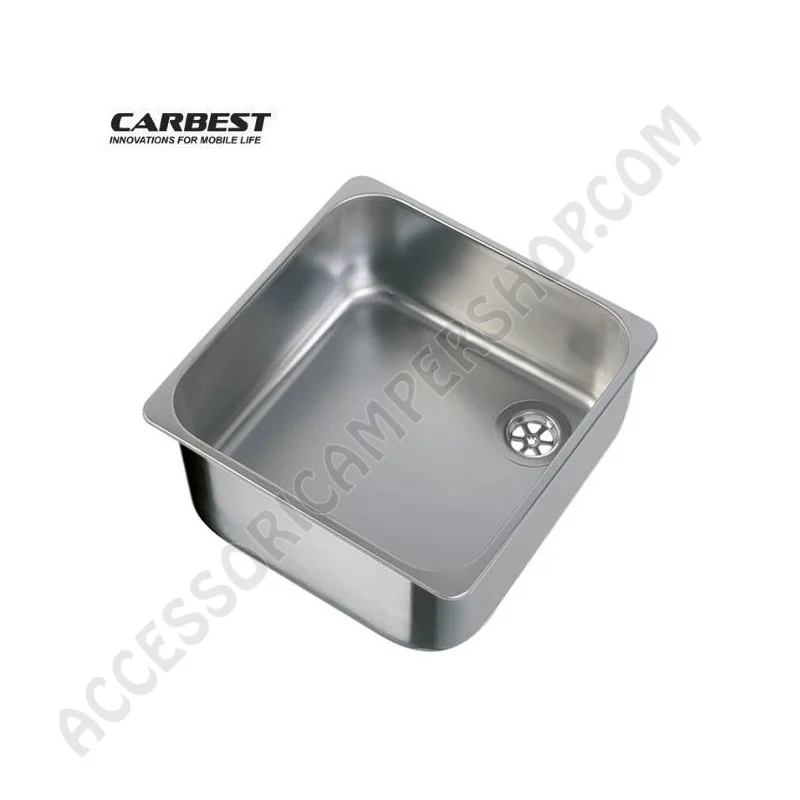 Lavello Carbest Quadrato Inox Opaco | Accessoricampershop.com