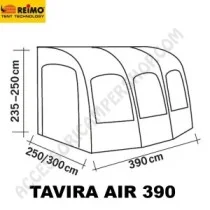 Veranda Pneumatica Tavira Air 390 per Caravan | Accessoricampershop.com