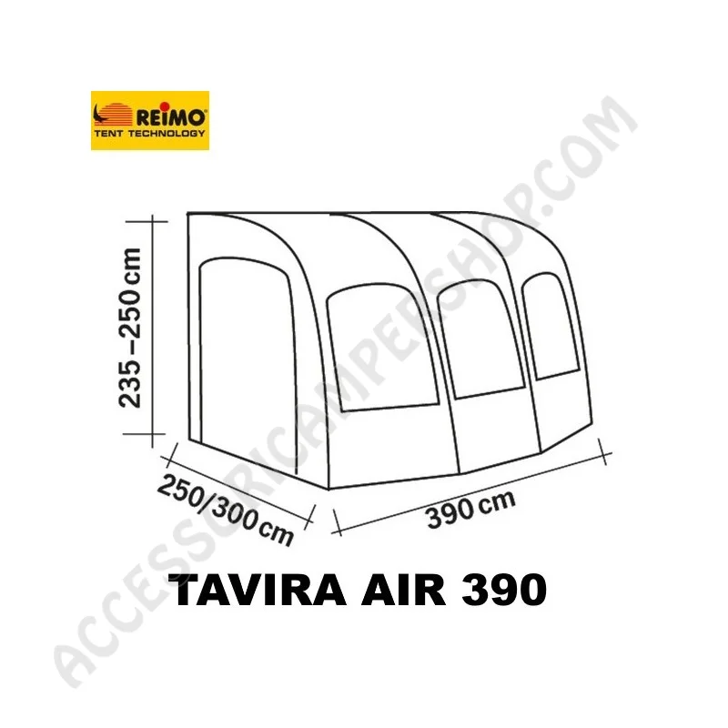 Veranda Pneumatica Tavira Air 390 per Caravan | Accessoricampershop.com