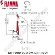 Kit Ford Custom Lift Roof per Tendalini Fiamma | Accessoricampershop.com