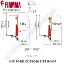 Kit Ford Custom Lift Roof per Tendalini Fiamma | Accessoricampershop.com