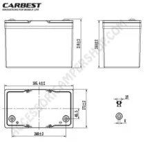 Batteria Litio 100Ah Carbest per Camper | Accessoricampershop.com