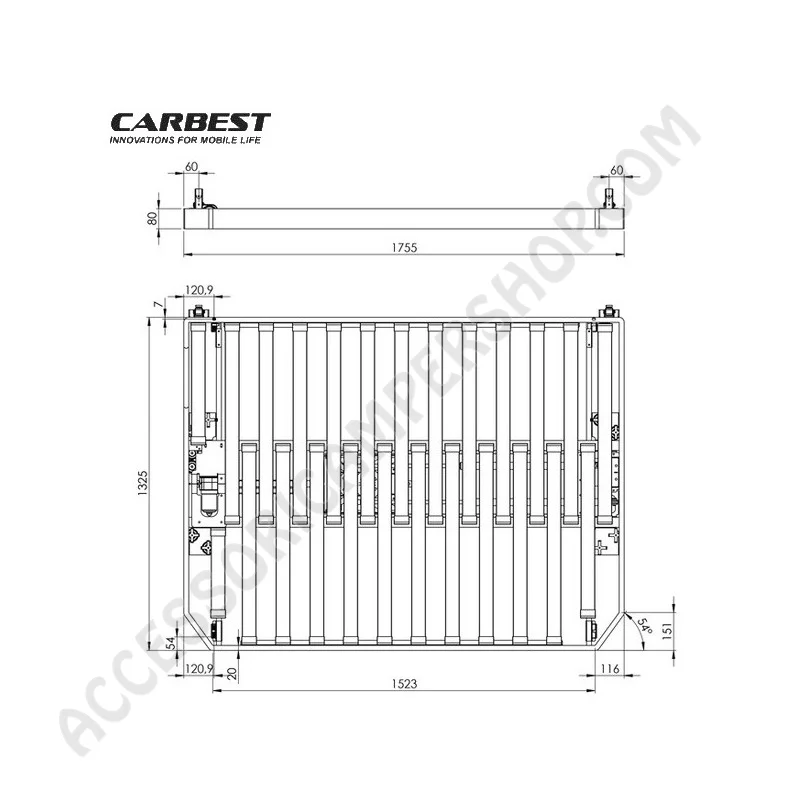 Set Letto Basculante Elettrico Carbest per Furgonati | Accessoricampershop.com