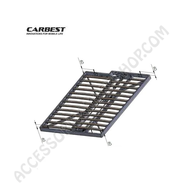 Set Letto Basculante Elettrico Carbest per Van | Accessoricampershop.com