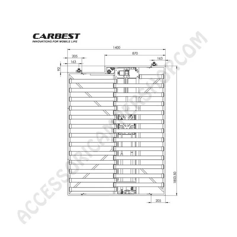 Set Letto Basculante Elettrico Carbest per Van | Accessoricampershop.com