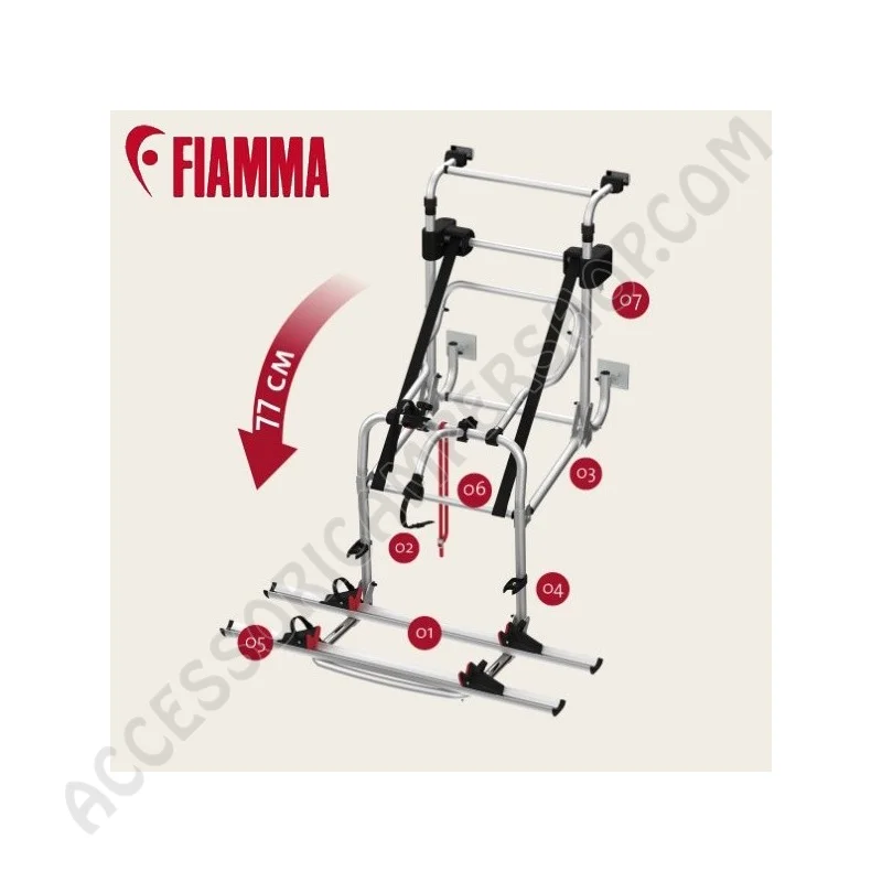 Porta-bici Fiamma Carry-Bike Lift 77 - Novità 2024 | Accessoricampershop.com