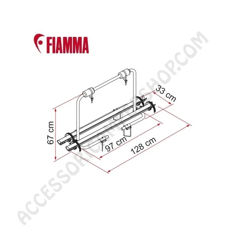 Porta-bici per Timone Caravan Fiamma Carry-Bike XL A | Accessoricampershop.com
