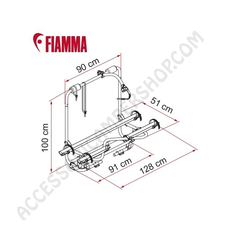 Porta-bici Fiamma Carry-Bike Caravan XL A Pro 300 | Accessoricampershop.com