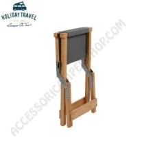 Sgabello Poggiapiedi in Bambù Elegante per Campeggio | Accessoricampershop.com