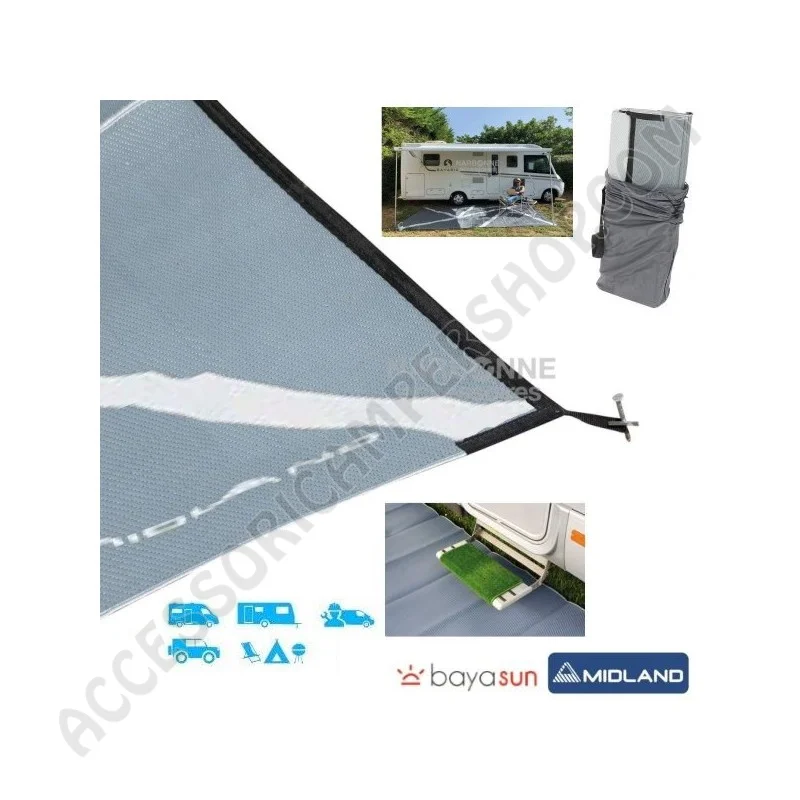 STUOIA FLOOR MAT MIDLAND BAYASUN PER TENDALINI E VERANDE DI VAN CAMPER CARAVAN E MOTORHOME