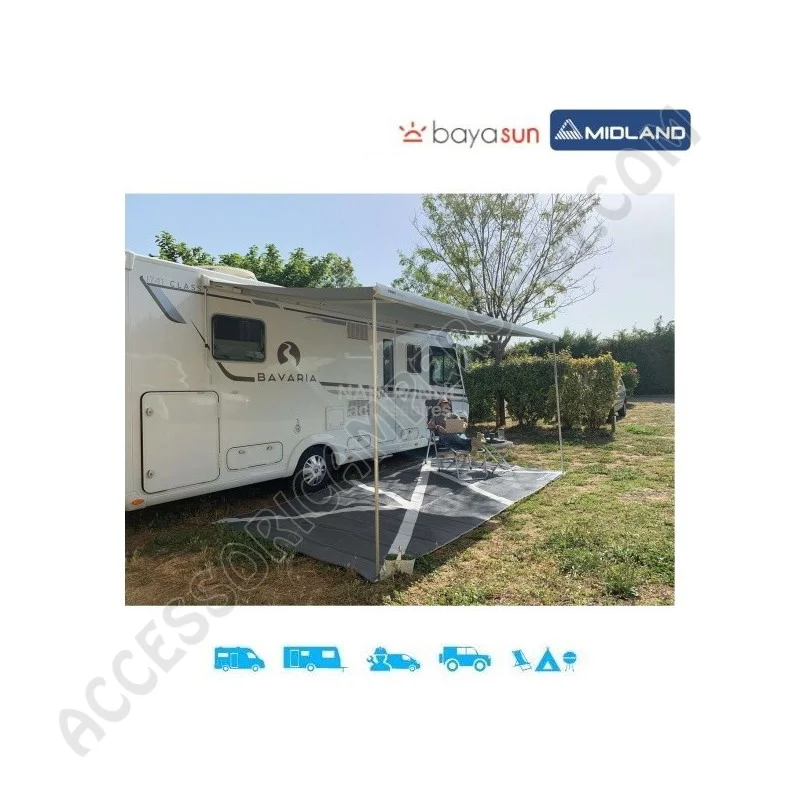 STUOIA FLOOR MAT MIDLAND BAYASUN PER TENDALINI E VERANDE DI VAN CAMPER CARAVAN E MOTORHOME
