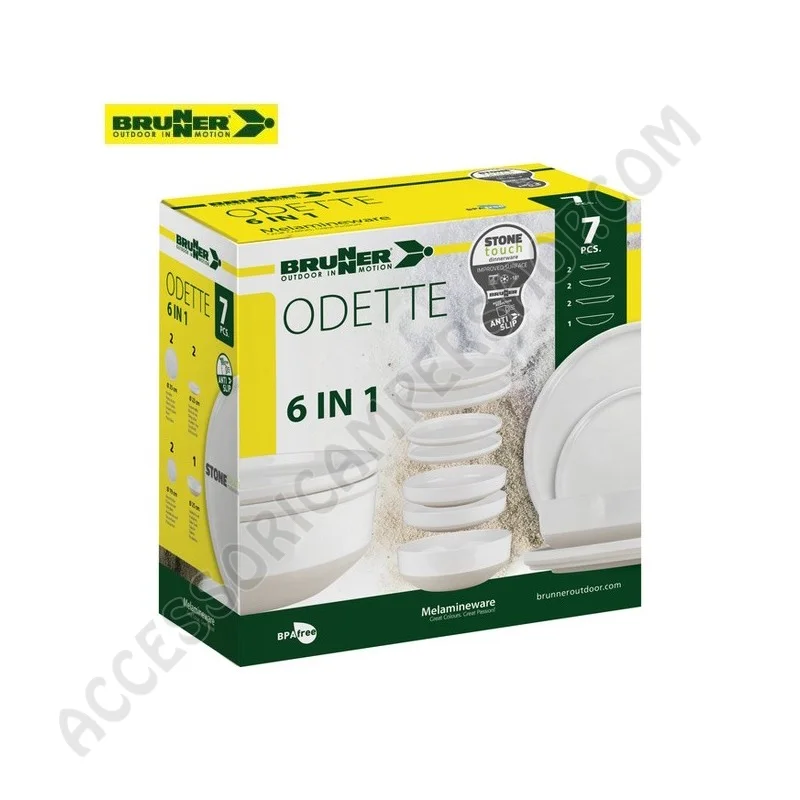 Set Stoviglie 6 in 1 Odette Brunner per Camper | Accessoricampershop.com