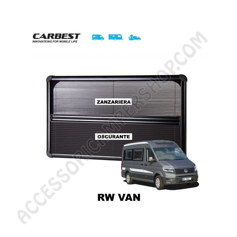 Oscurante Zanzariera per Finestra RW VAN Carbest | Accessoricampershop.com