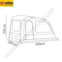 Veranda Pneumatica Adria Action Air 391 Reimo | Accessoricampershop.com