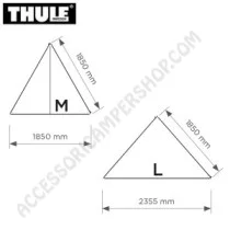 Pannelli Parasole Thule 2024 per Tendalini L260 | Accessoricampershop.com