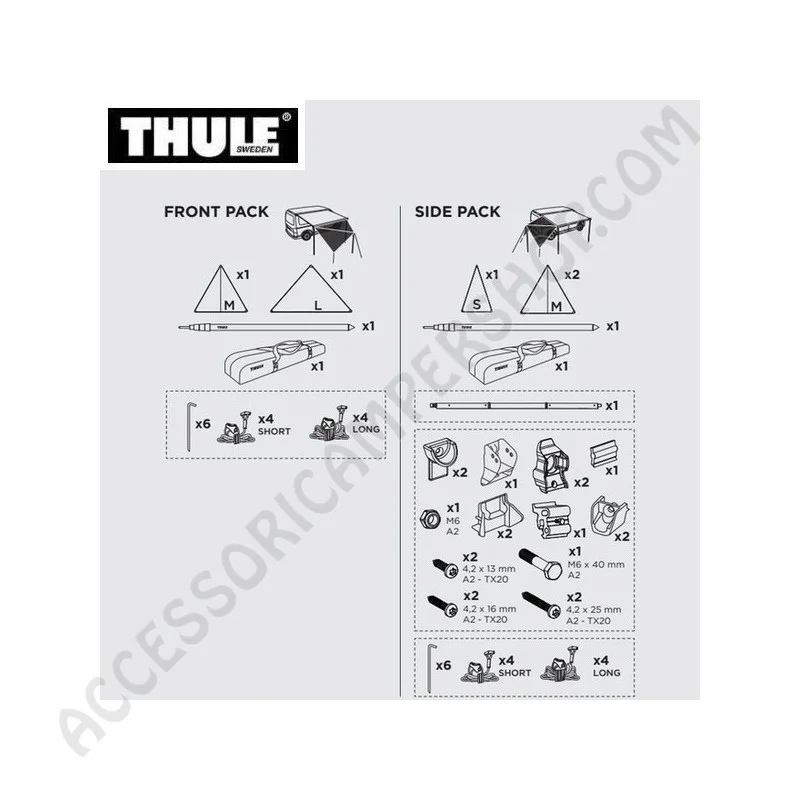Pannelli Parasole Thule 2024 per Tendalini L260 | Accessoricampershop.com