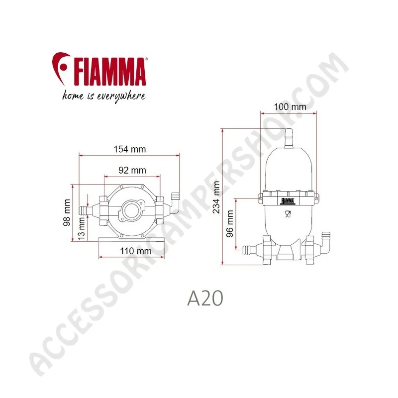 Vaso di Espansione A20 Fiamma - Novità 2024 | Accessoricampershop.com