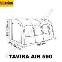 Veranda Pneumatica TAVIRA AIR 590 per Caravan | Accessoricampershop.com