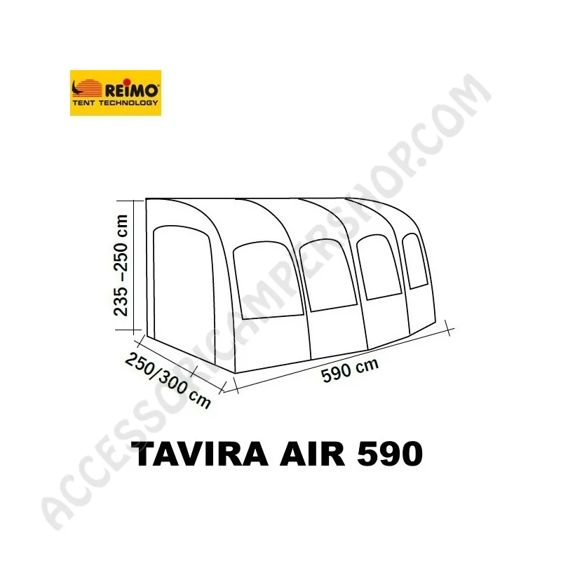 Veranda Pneumatica TAVIRA AIR 590 per Caravan | Accessoricampershop.com