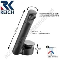 Rubinetto Miscelatore Monocomando Twister E Nero Opaco | Accessoricampershop.com