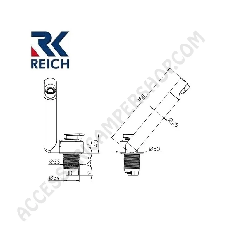 Rubinetto Miscelatore Monocomando Twister E | Accessoricampershop.com