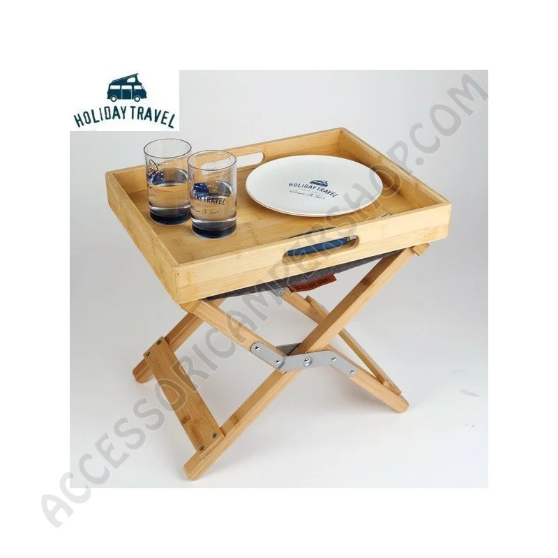 Vassoio in bambu per sgabello Lounge Holiday | Accessoricampershop.com