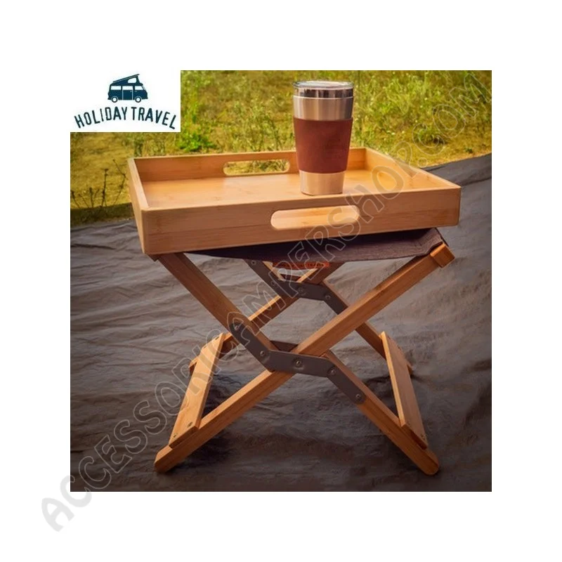 Vassoio in bambu per sgabello Lounge Holiday | Accessoricampershop.com