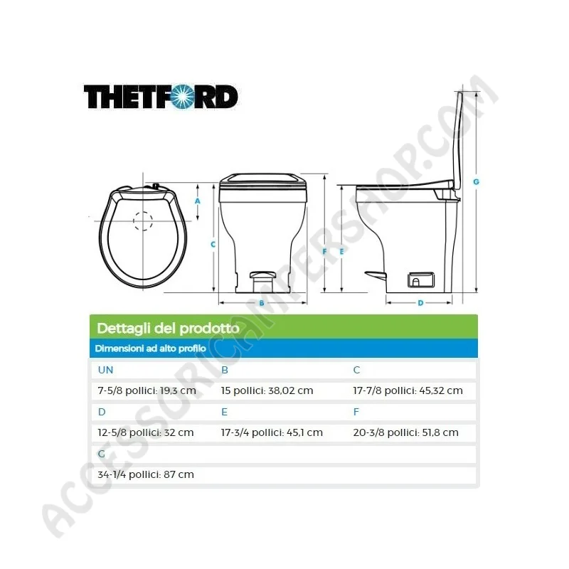 Toilette Nautica Aqua Magic VI Alto | Accessoricampershop.com