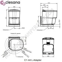 Toilette mobile C1 per camper e caravan | Accessoricampershop.com