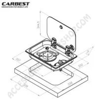 Piano Cottura Gas Compatto 1 Fuoco con Coperchio | Accessoricampershop.com