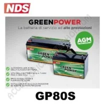 Batteria di Servizio NDS GP80S Green Power 12V 80AH | Accessoricampershop.com