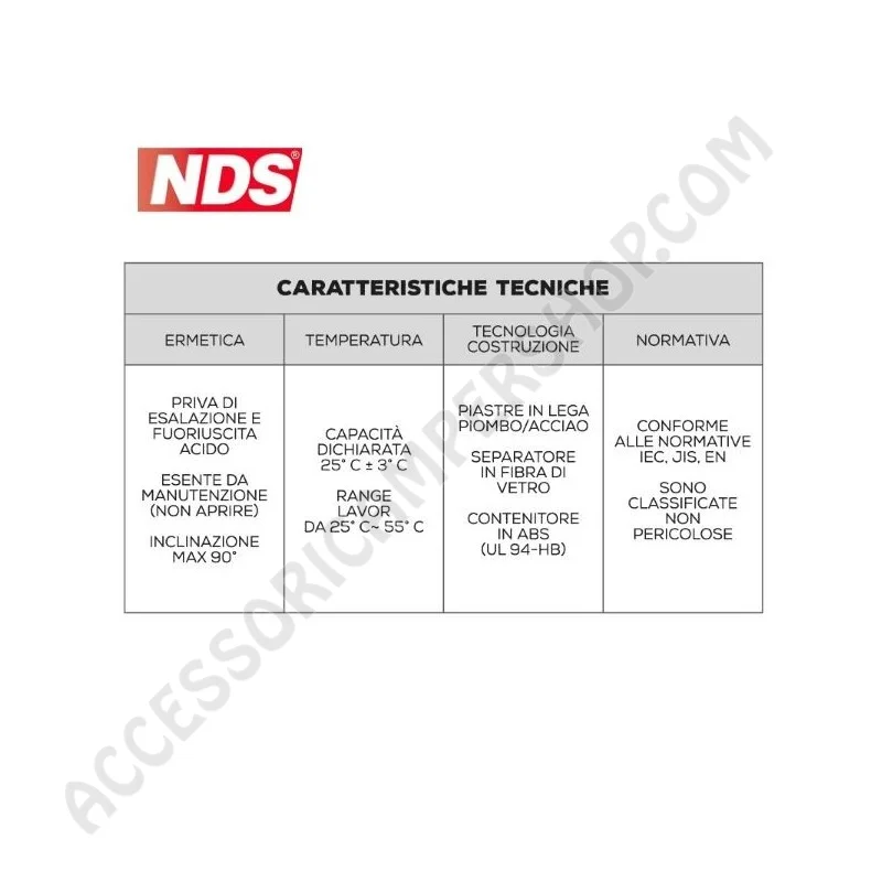 Batteria di Servizio NDS GP80S Green Power 12V 80AH | Accessoricampershop.com