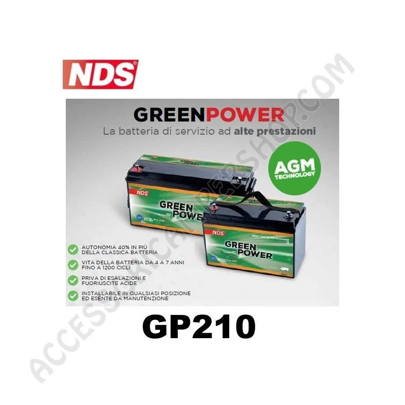 Batteria NDS GP210 Green Power 12V 210AH | Accessoricampershop.com