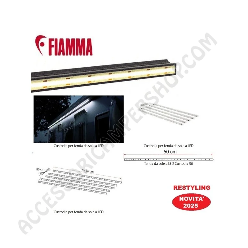 Illuminazione LED per Tendalini F45 e F70 Deep Black | Accessoricampershop.com