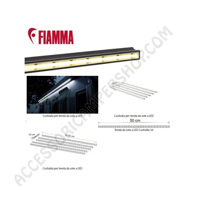 Illuminazione LED per Tendalini F45 e F70 Deep Black | Accessoricampershop.com