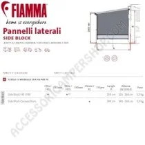 Parete Laterale Tendalini Side Block Fiamma 2024 | Accessoricampershop.com