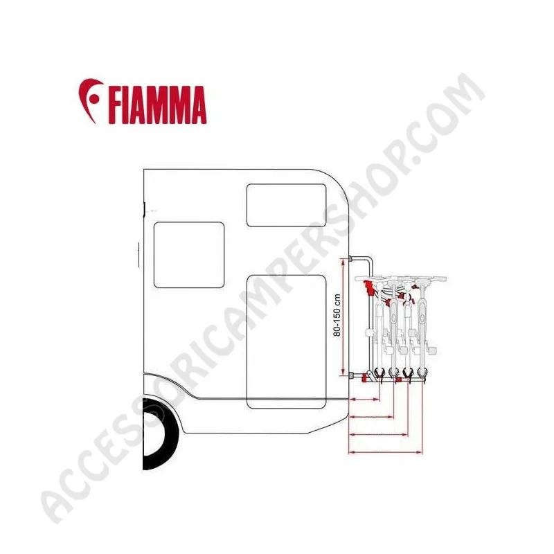 Portabici Fiamma Carry-Bike Pro C Deep Black | Accessoricampershop.com