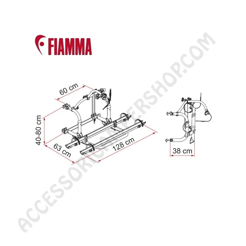 Portabici Fiamma Carry-Bike Pro C Deep Black | Accessoricampershop.com