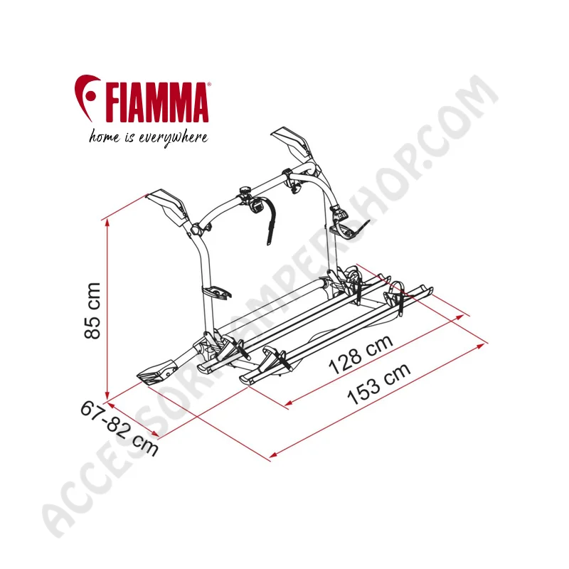 Porta-bici Fiamma Carry-Bike VW T6 Pro Deep Black | Accessoricampershop.com