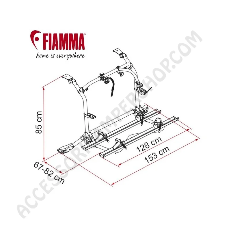 Porta-bici Fiamma Carry-Bike VW T5 Pro Deep Black | Accessoricampershop.com