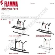 Porta-bici Fiamma Carry-Bike Ford Custom 2025 | Accessoricampershop.com