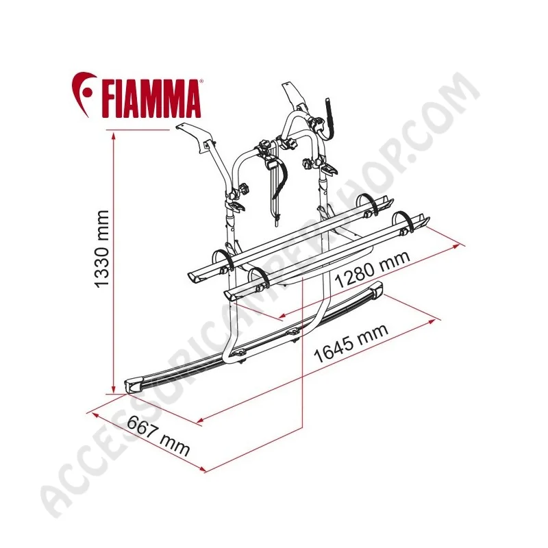 Porta-bici Fiamma Carry-Bike Ford Custom 2025 | Accessoricampershop.com