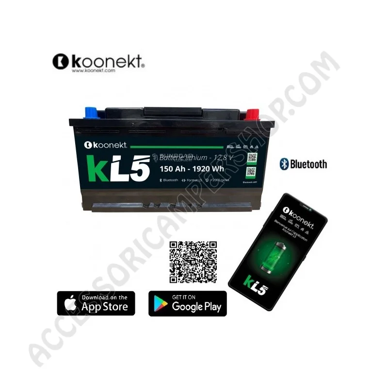 Batteria Litio 150 AH Bluetooth per Camper | Accessoricampershop.com