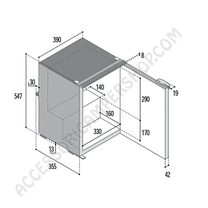Frigorifero a compressore C39i - 39 l - Nero | VITRI