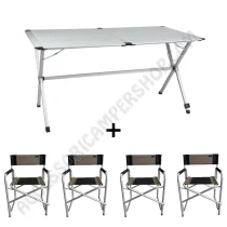 Kit Tavolo Pieghevole e Sedie da Campeggio | Accessoricampershop.com